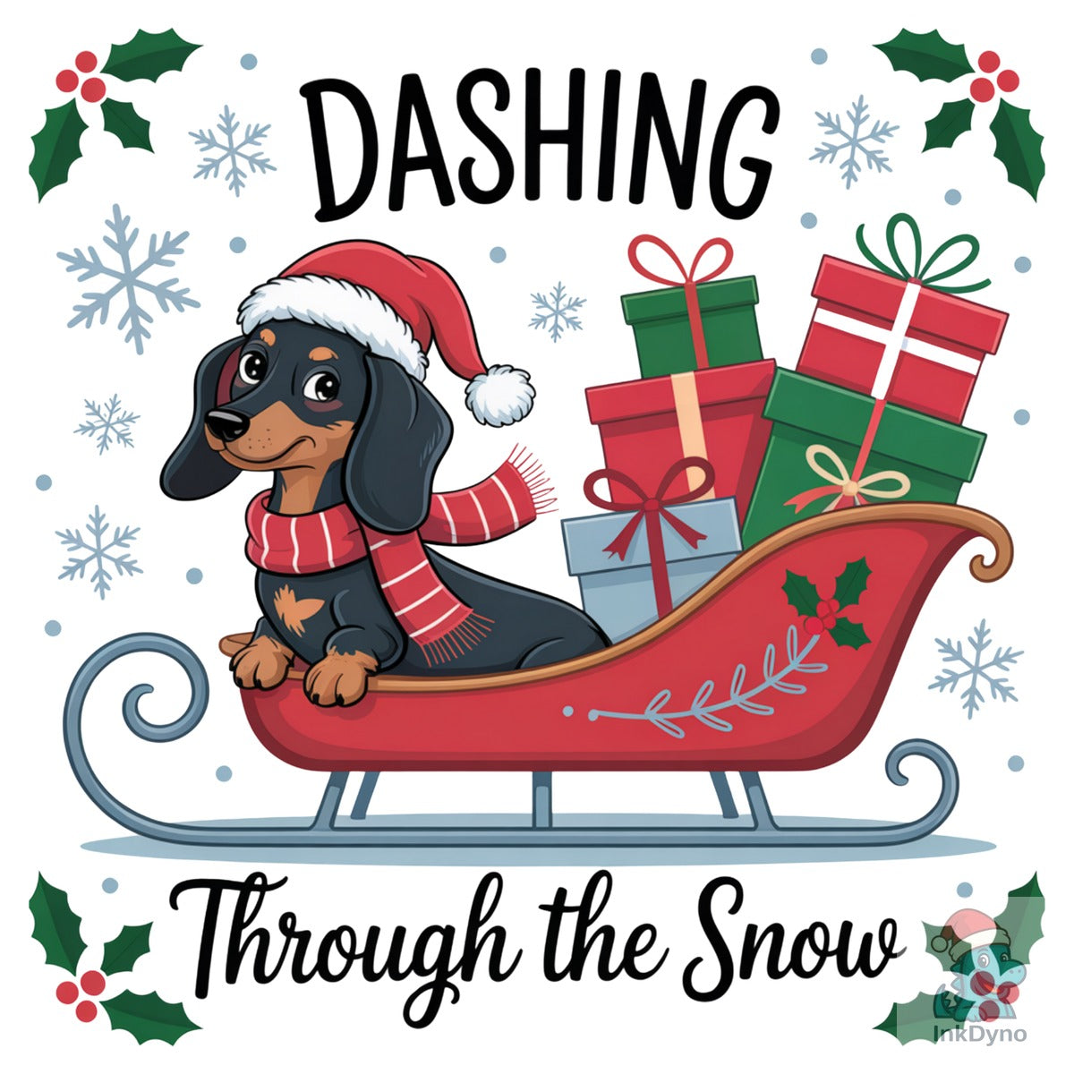 Dashing Through the Snow Dachshund Chris