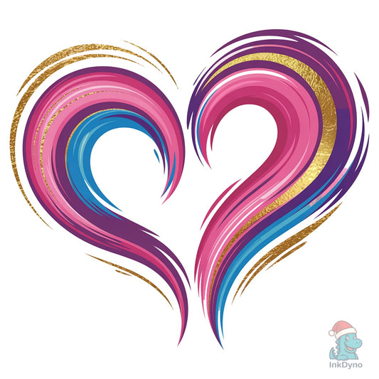 Heart Brushstroke Valentines - DTF Transfer