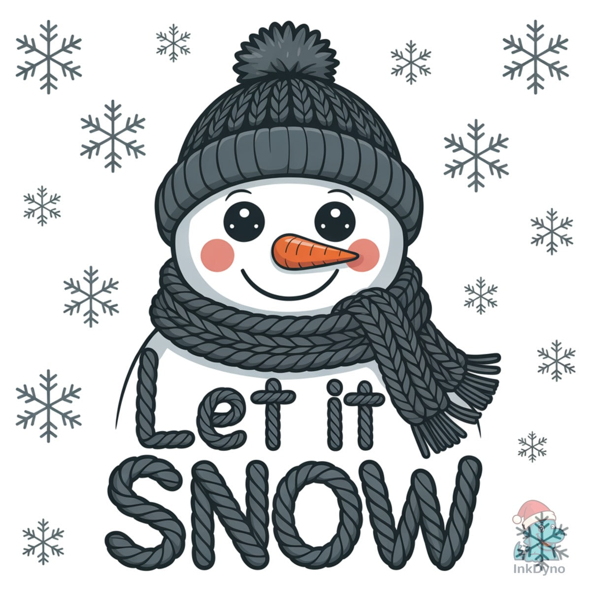 Knitted Style Let It Snow Snowman