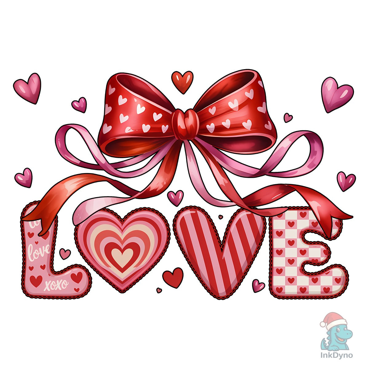 Love Valentine Coquette Bow Sublimation