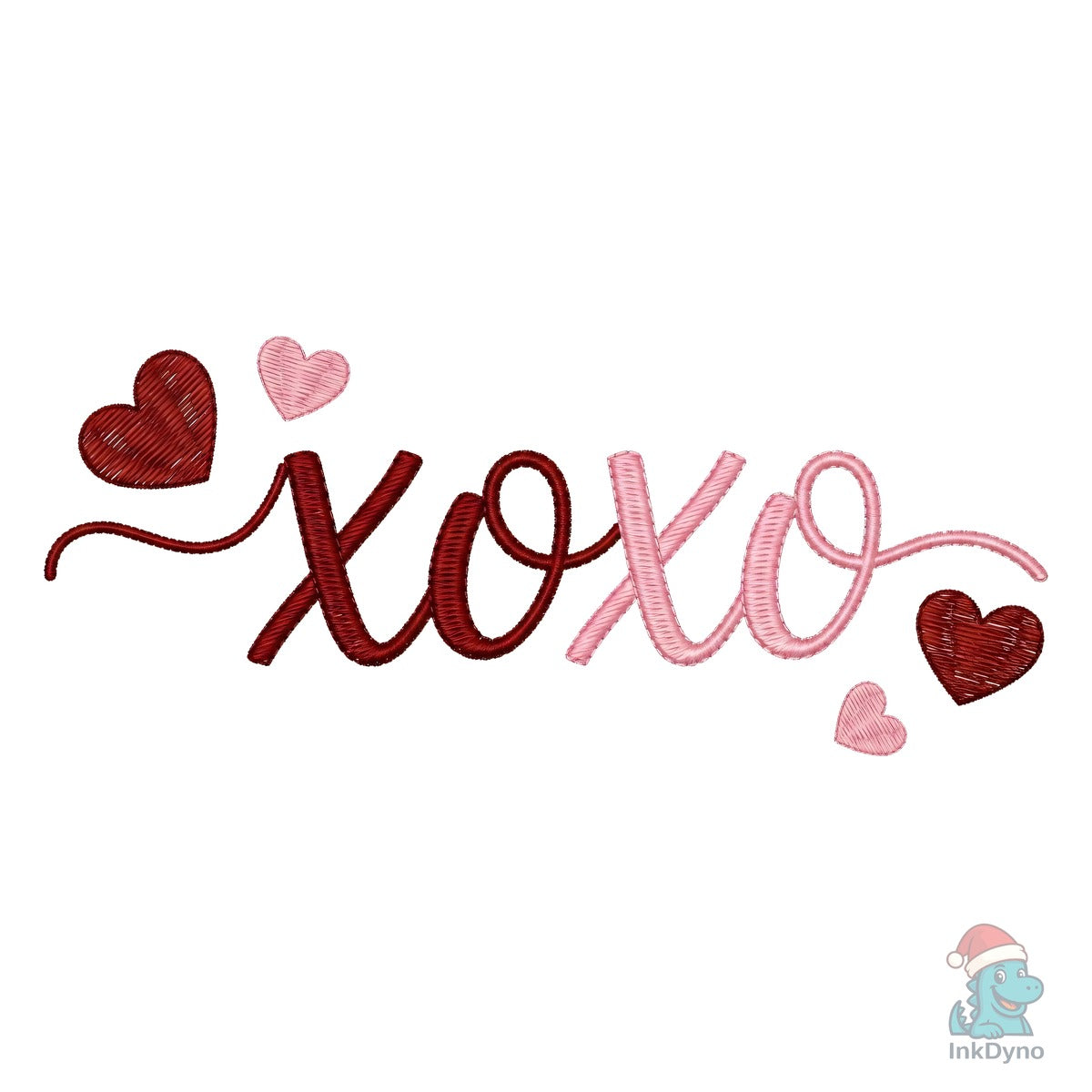 XOXO Embroidery Style Valentine