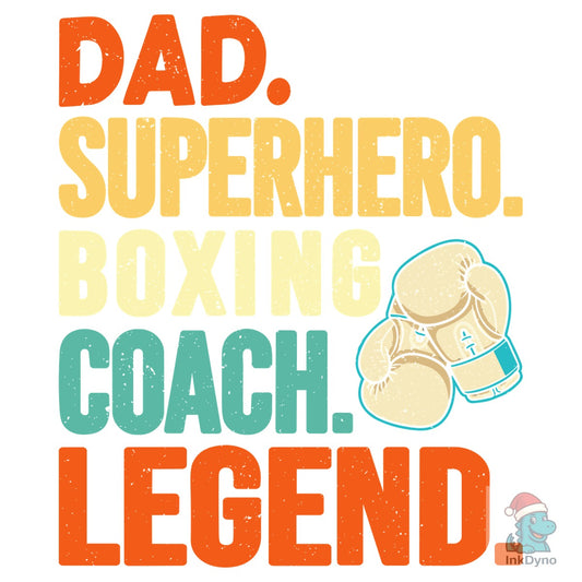 Dad Superhero Boxing Coach T-shirt - DTF Transfer