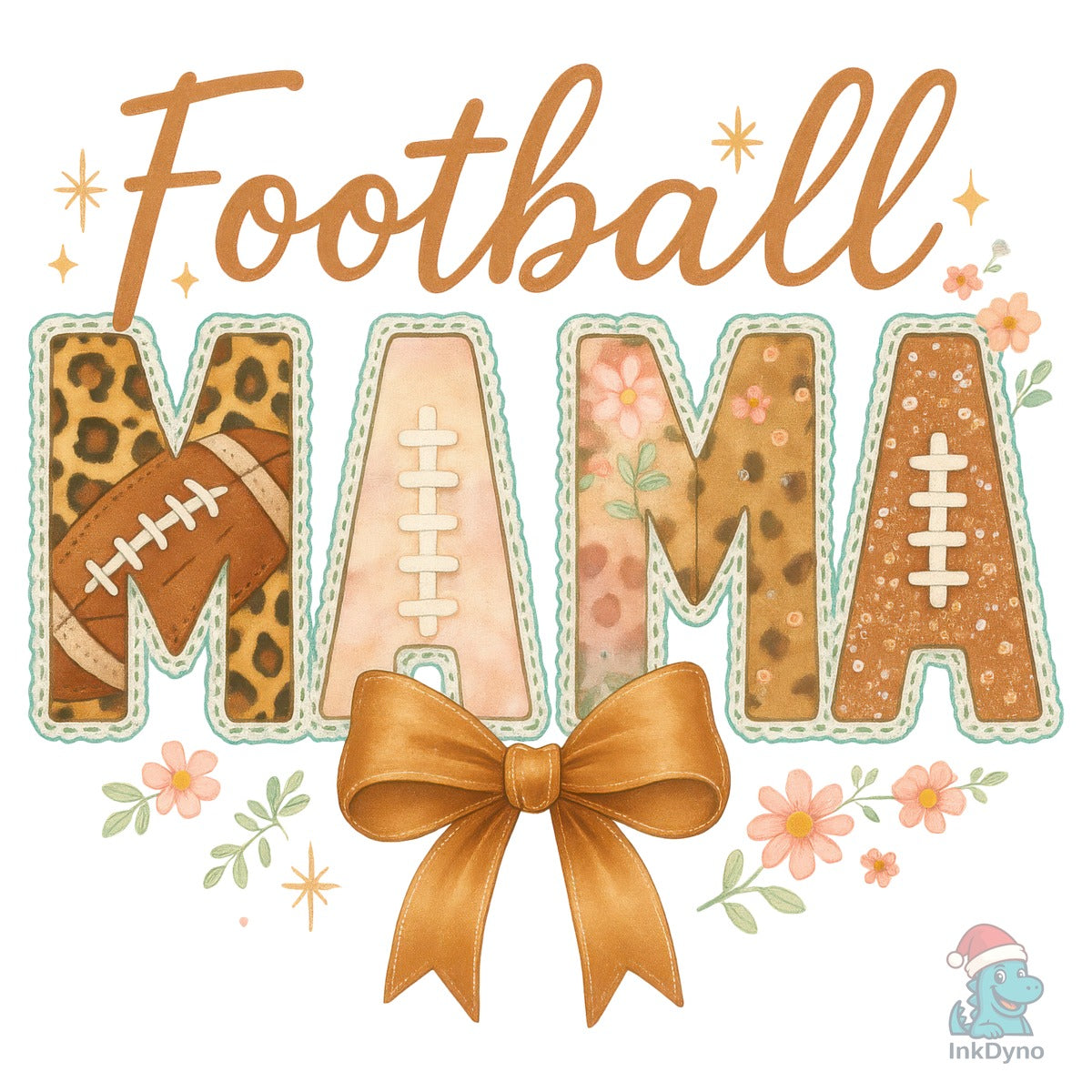Football Mama Coquette Bow Game Day