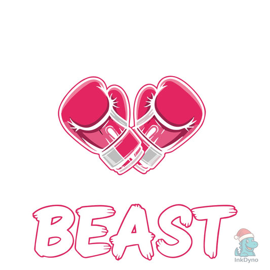 Lady Hit Like a Beast Boxing T-shirt - DTF Transfer