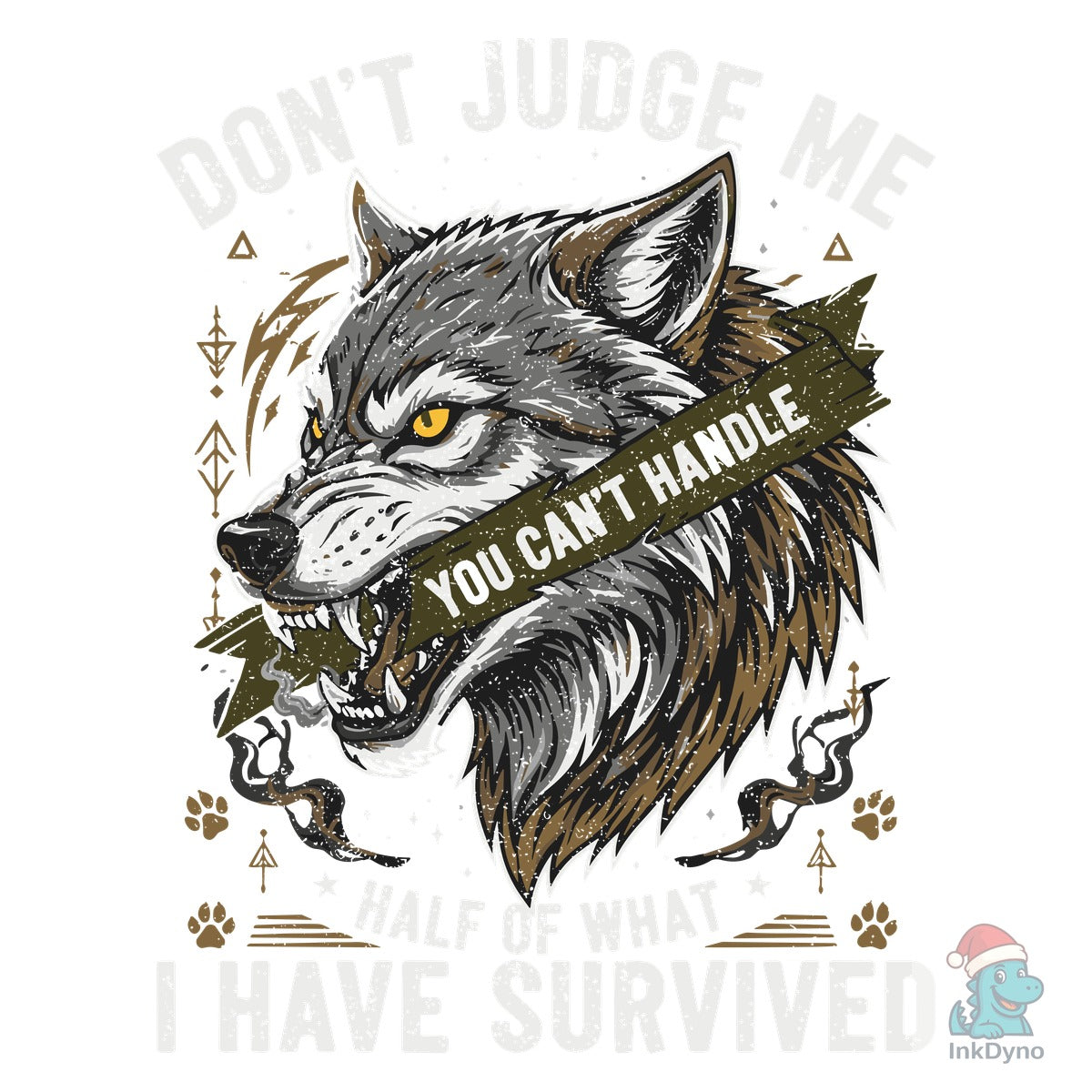 Wolf Don't Judge Me Quote T-shirt