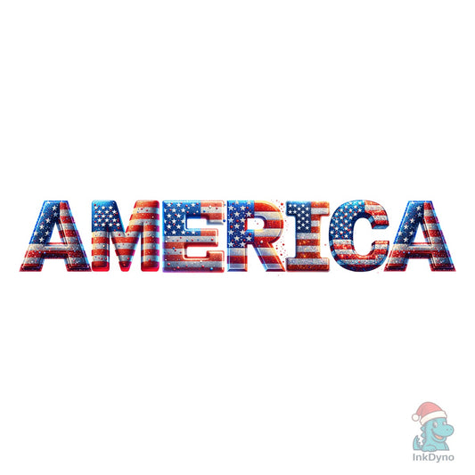 America USA Freedom Patriotic - DTF Transfer