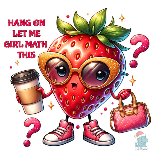 Funny Strawberry Girl Math - DTF Transfer