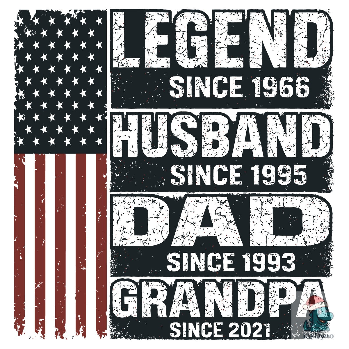Legend Husband Dad Grandpa Flag