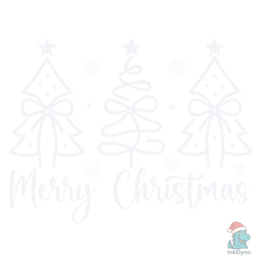 Merry Christmas Bow Holiday - DTF Transfer