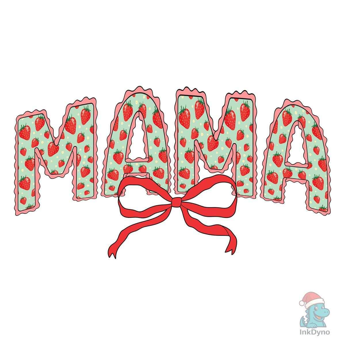 Strawberry Mama Bow Sublimation