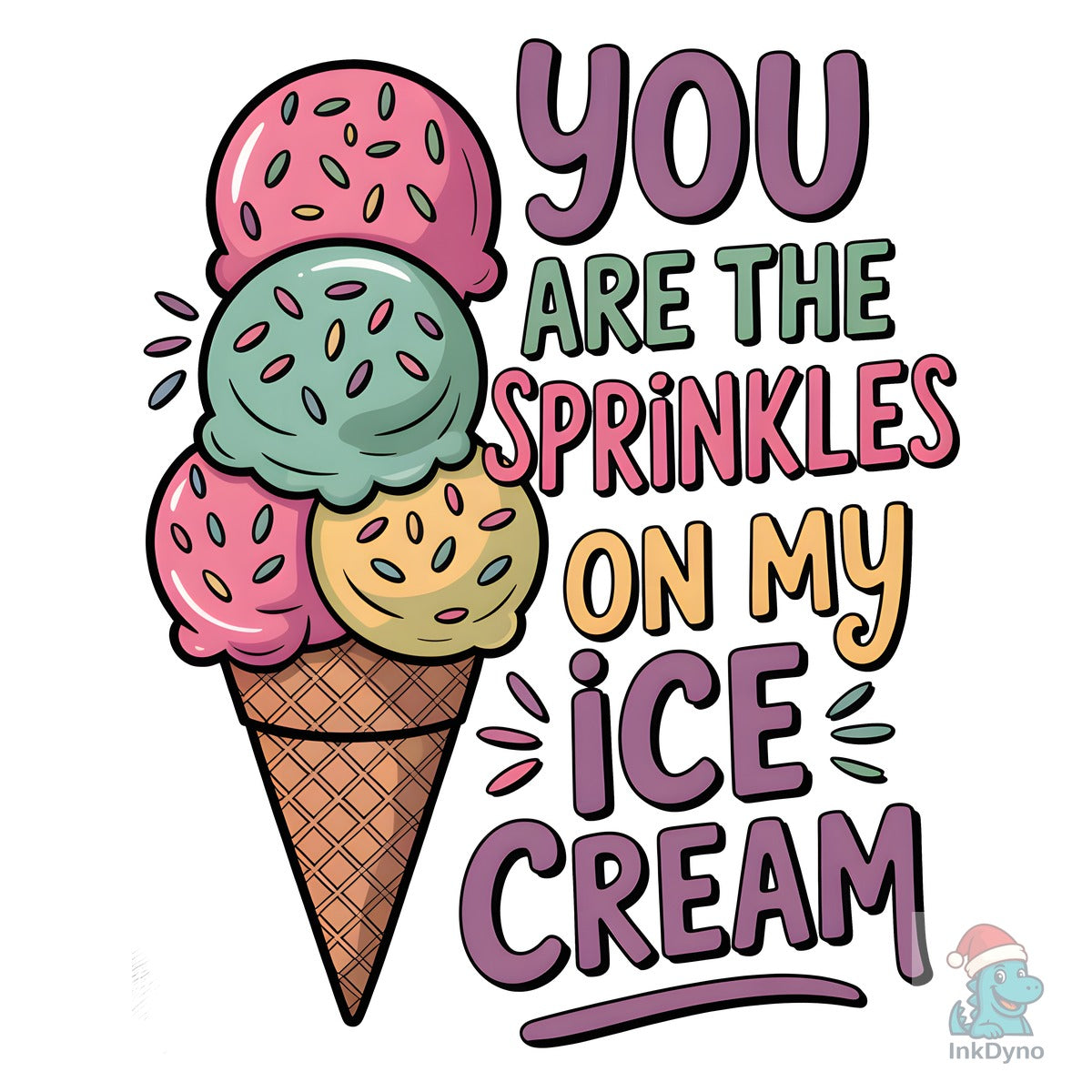 Ice Cream Valentine Sublimation