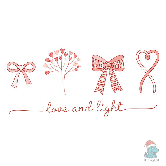 Love and Light Valentine T-shirt - DTF Transfer