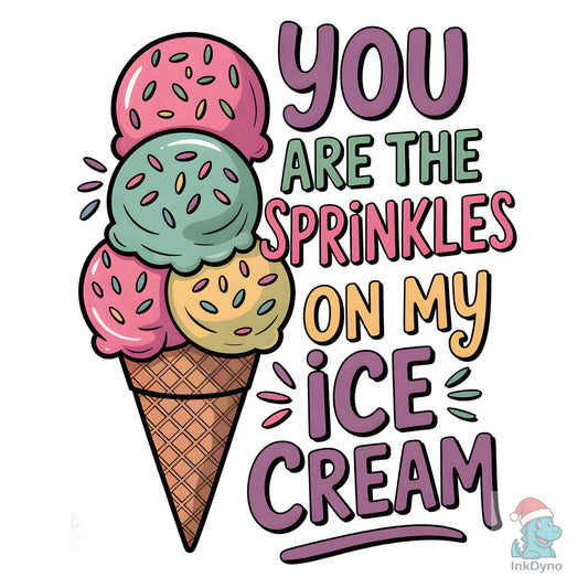 Sprinkles Ice Cream Valentine - DTF Transfer