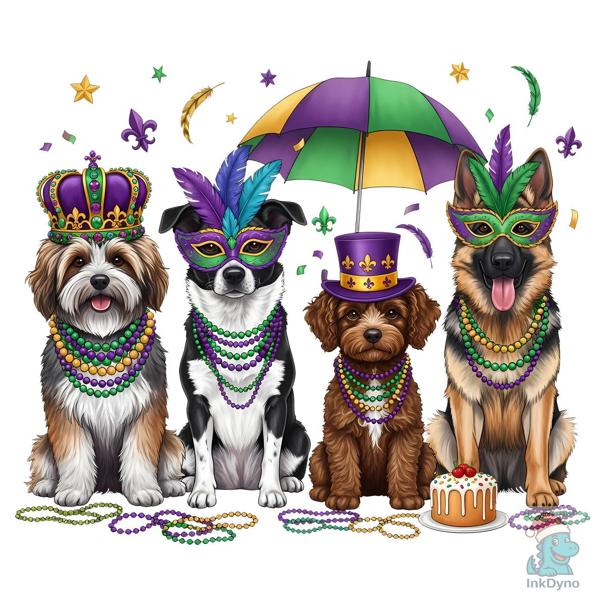 Mardi Gras Dogs Sublimation