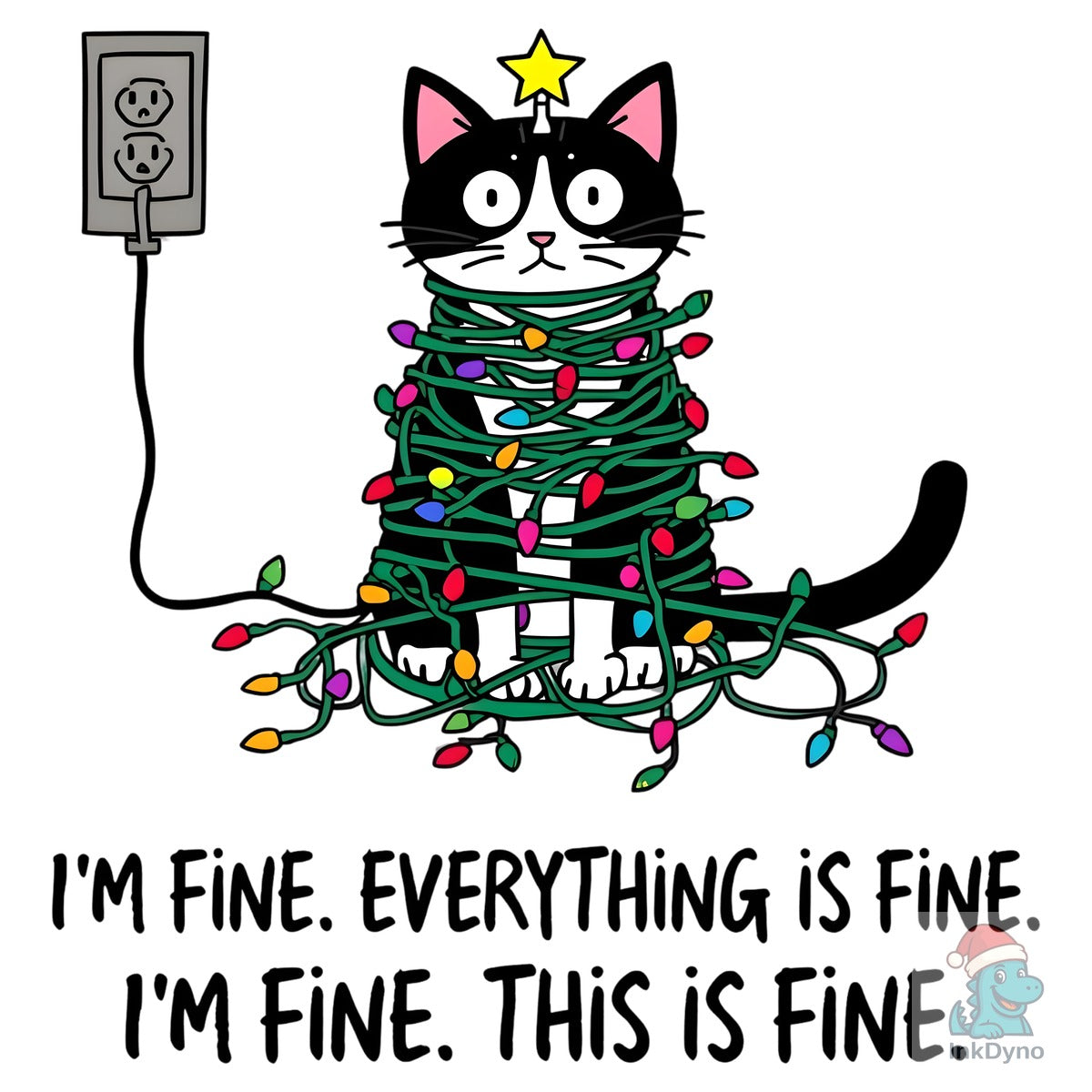 Funny Black Cat Christmas