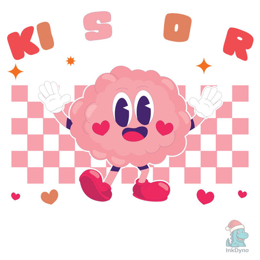 Kiss Your Brain Funny Teacher Valentine - DTF Transfer
