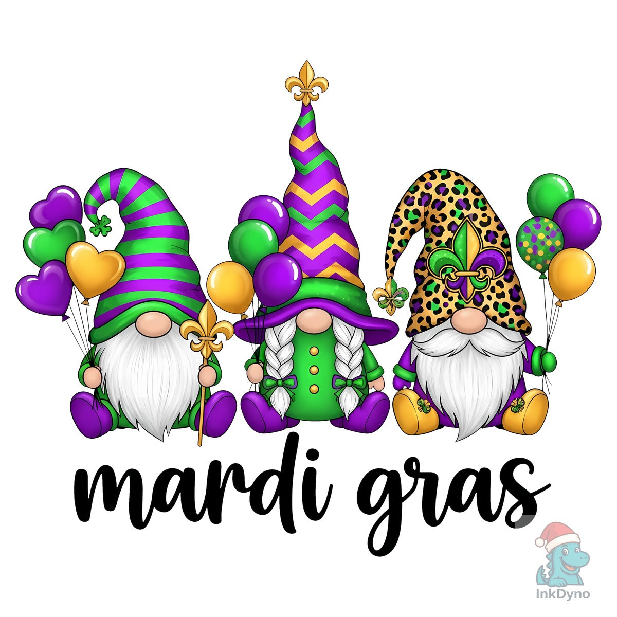 Mardi Gras Gnomes Sublimation