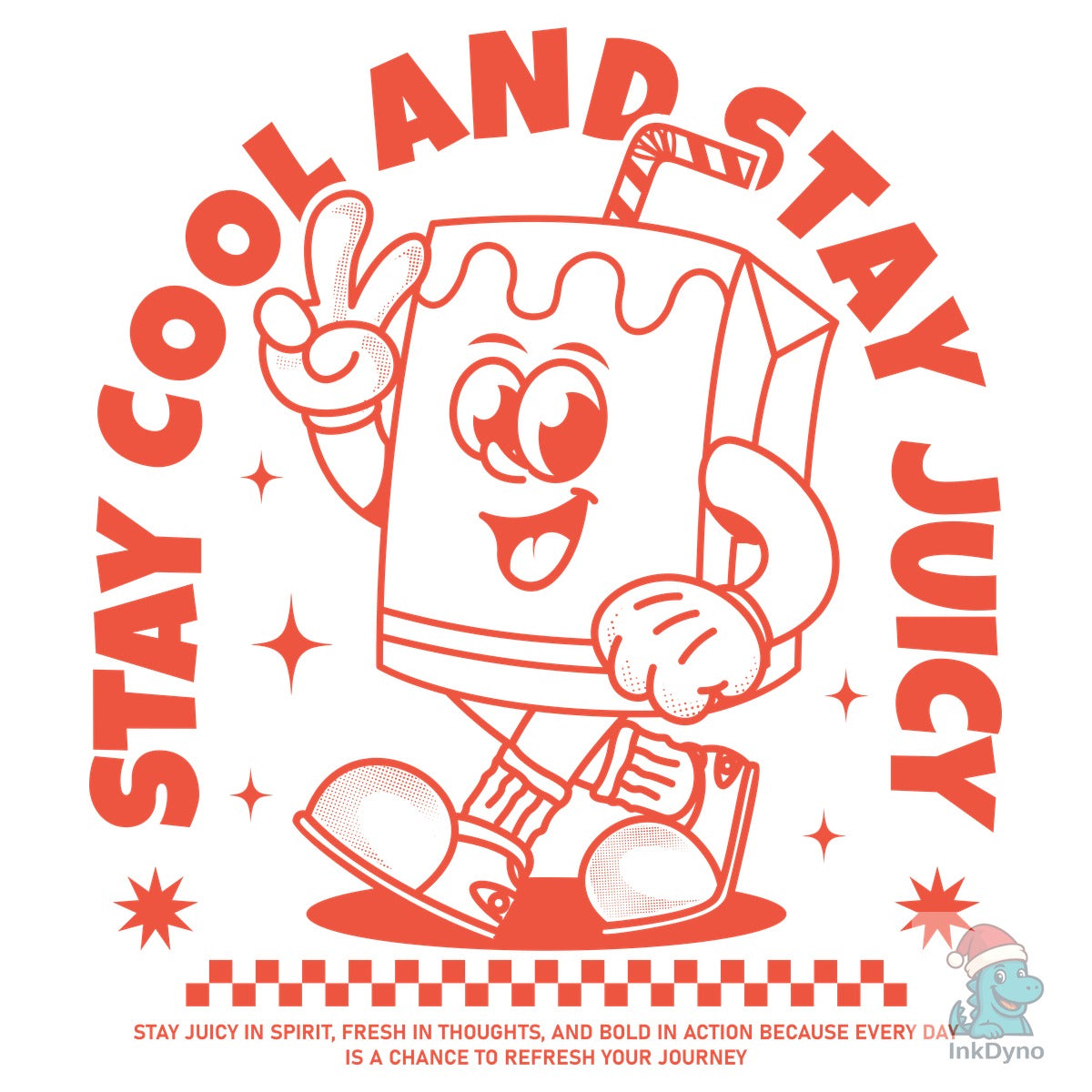 Retro Cartoon Juice Box Character Design