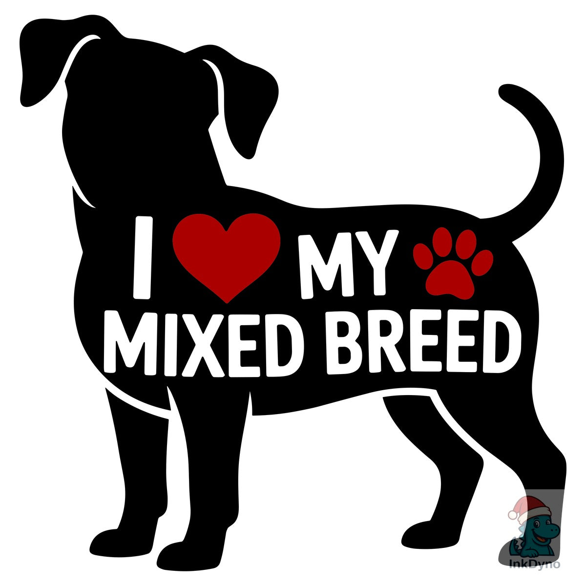 I Love My Mixed Breed Dog AI