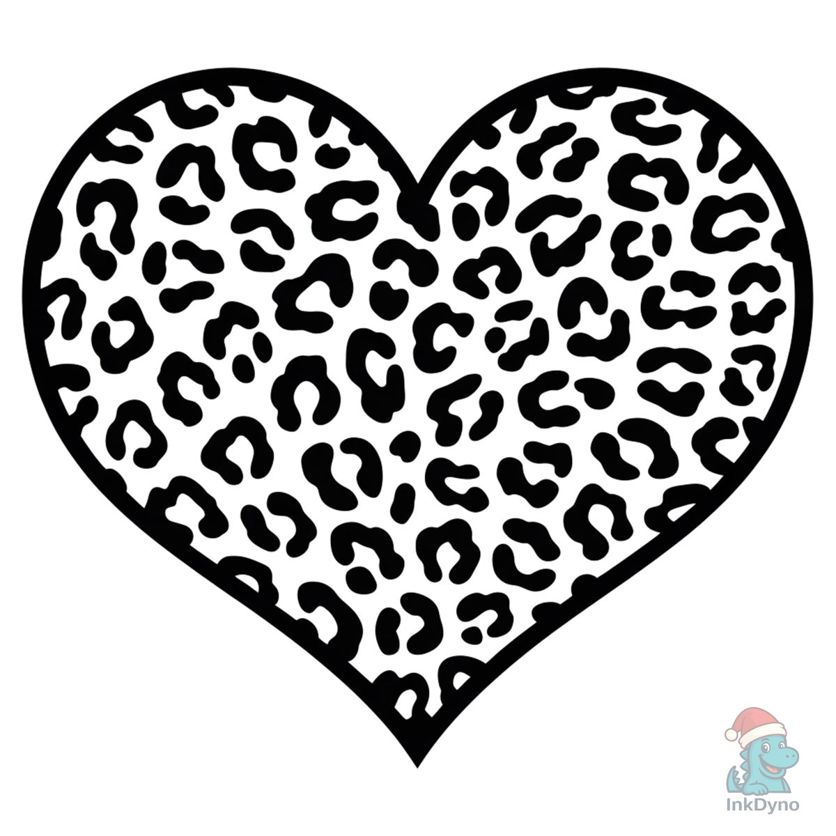 Leopard Print Heart Sublimation