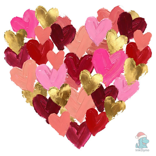 Painted Brushstroke Valentine Heart - DTF Transfer