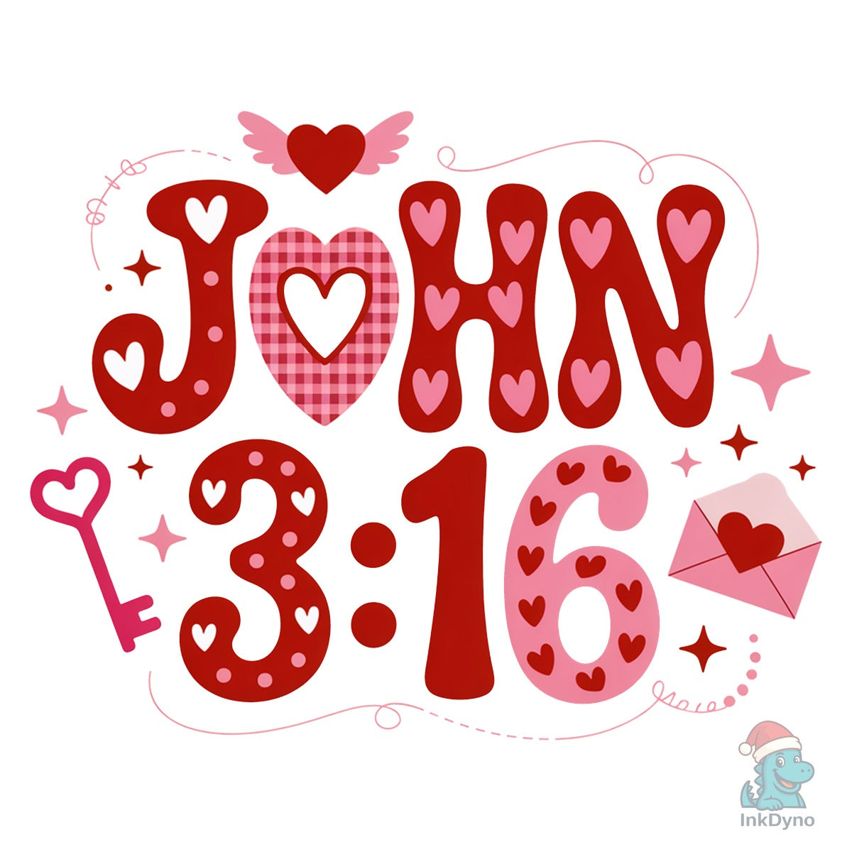 John 3:16 Loved Valentine Christian