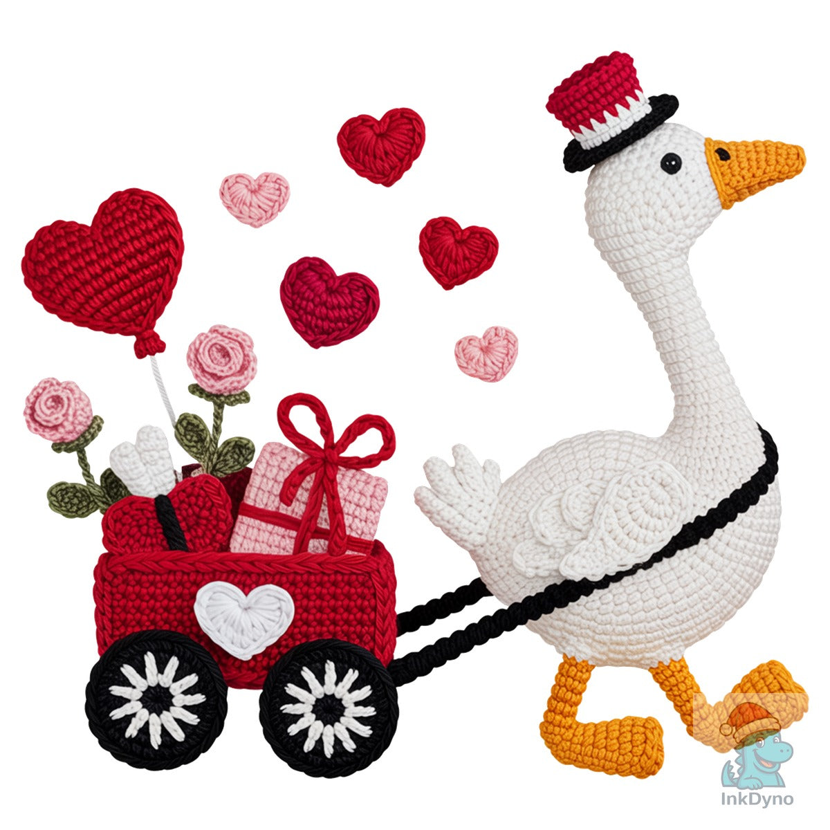 Faux Embroidery Valentine Goose Yarn