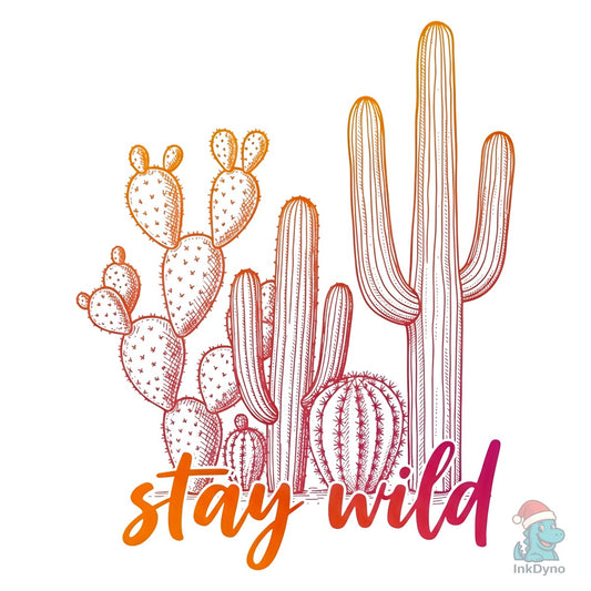 Western Stay Wild Cactus - DTF Transfer
