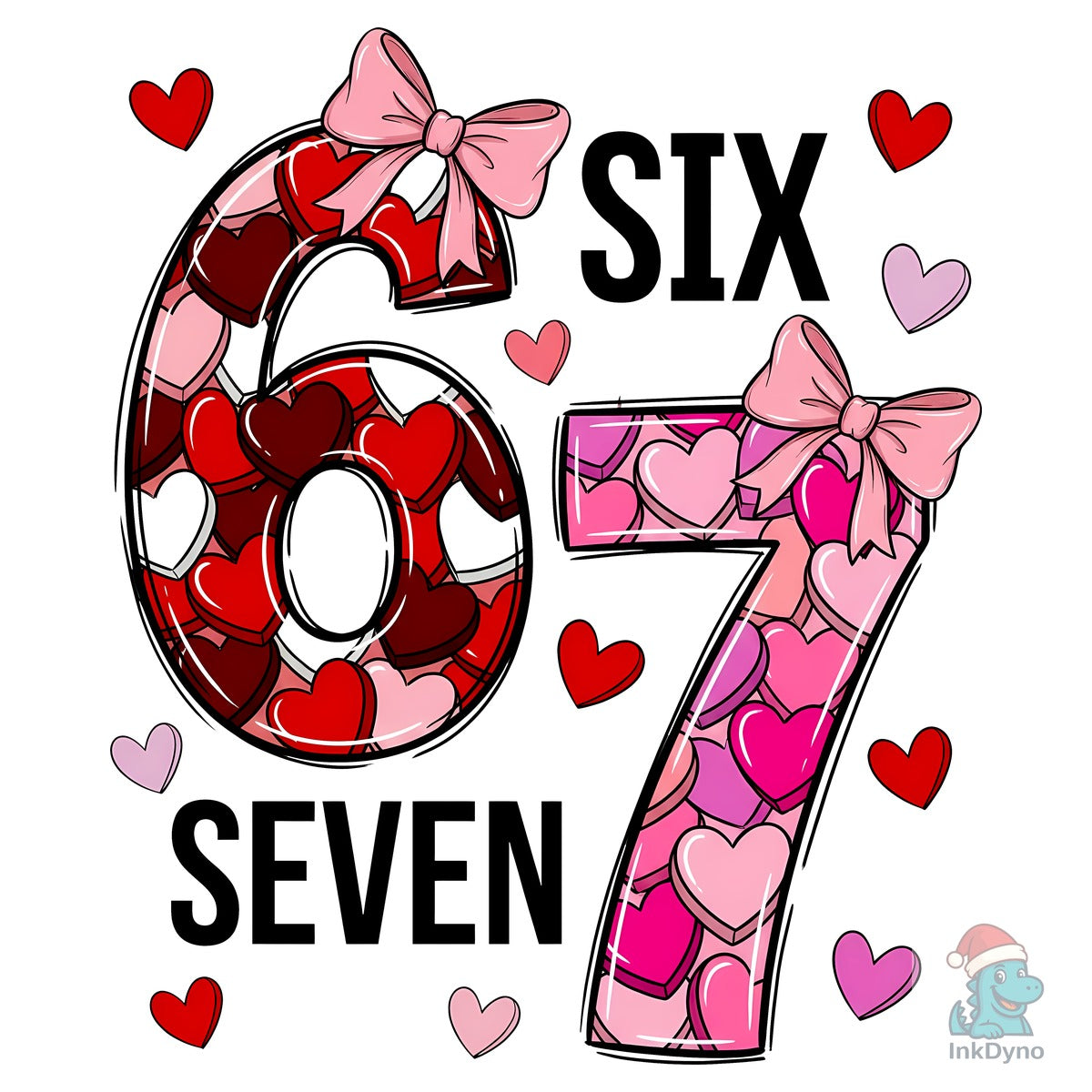 67 Valentine Heart Pattern with Bows