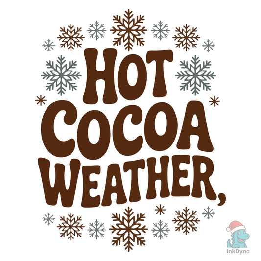 Cozy Retro Hot Cocoa Weather Graphic Tee - DTF Transfer