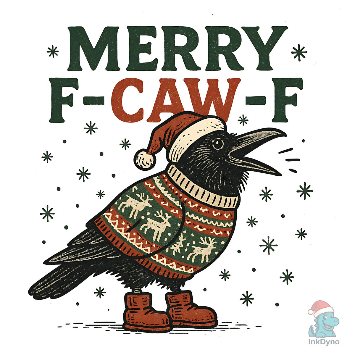 FCAWF Funny Crow Merry FCAWF