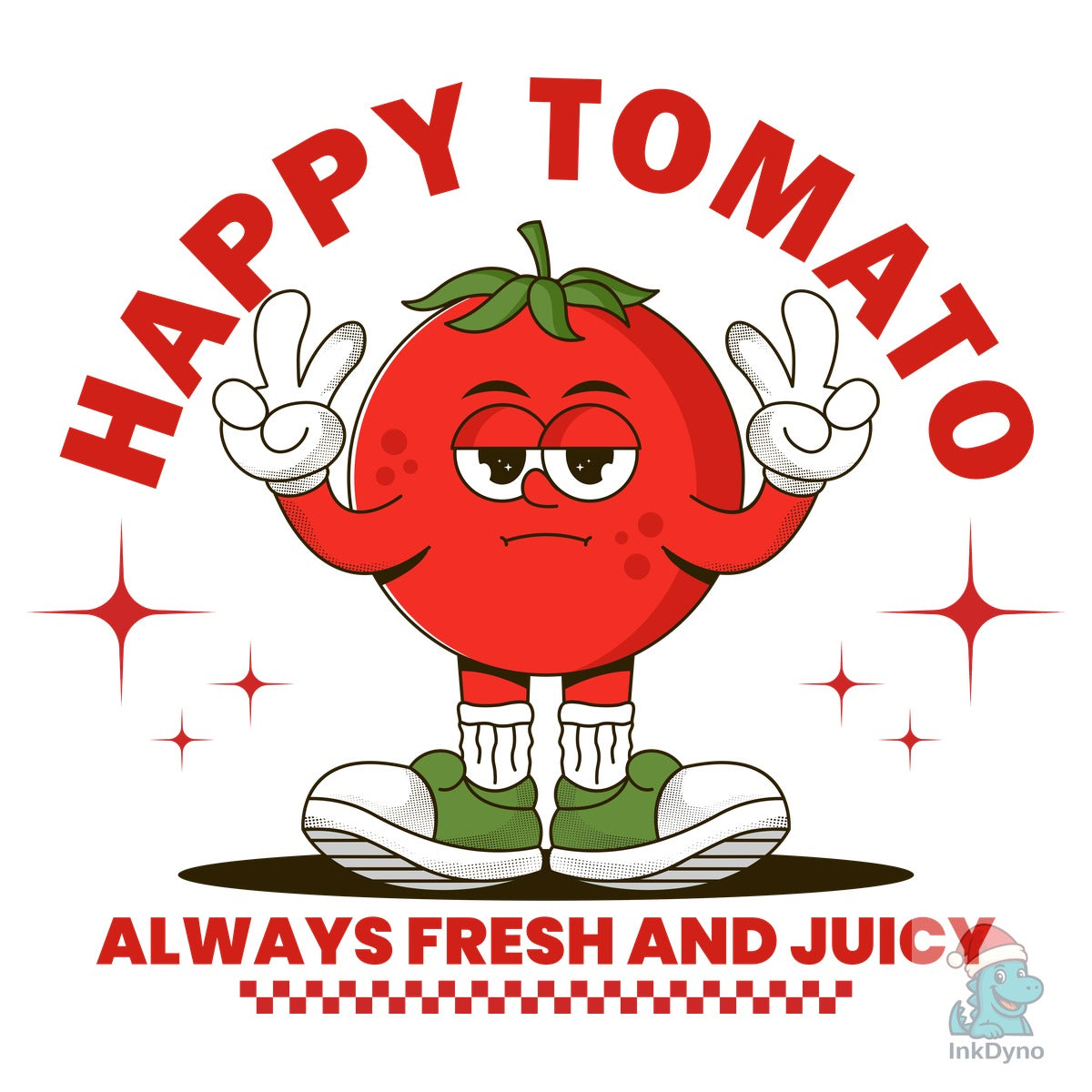 Vintage Cartoon Tomato Character Design