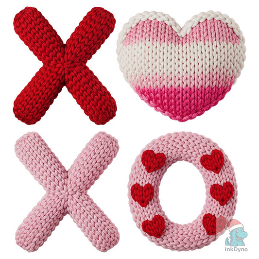 Xoxo Faux Yarn Valentine's Day Xoxo - DTF Transfer