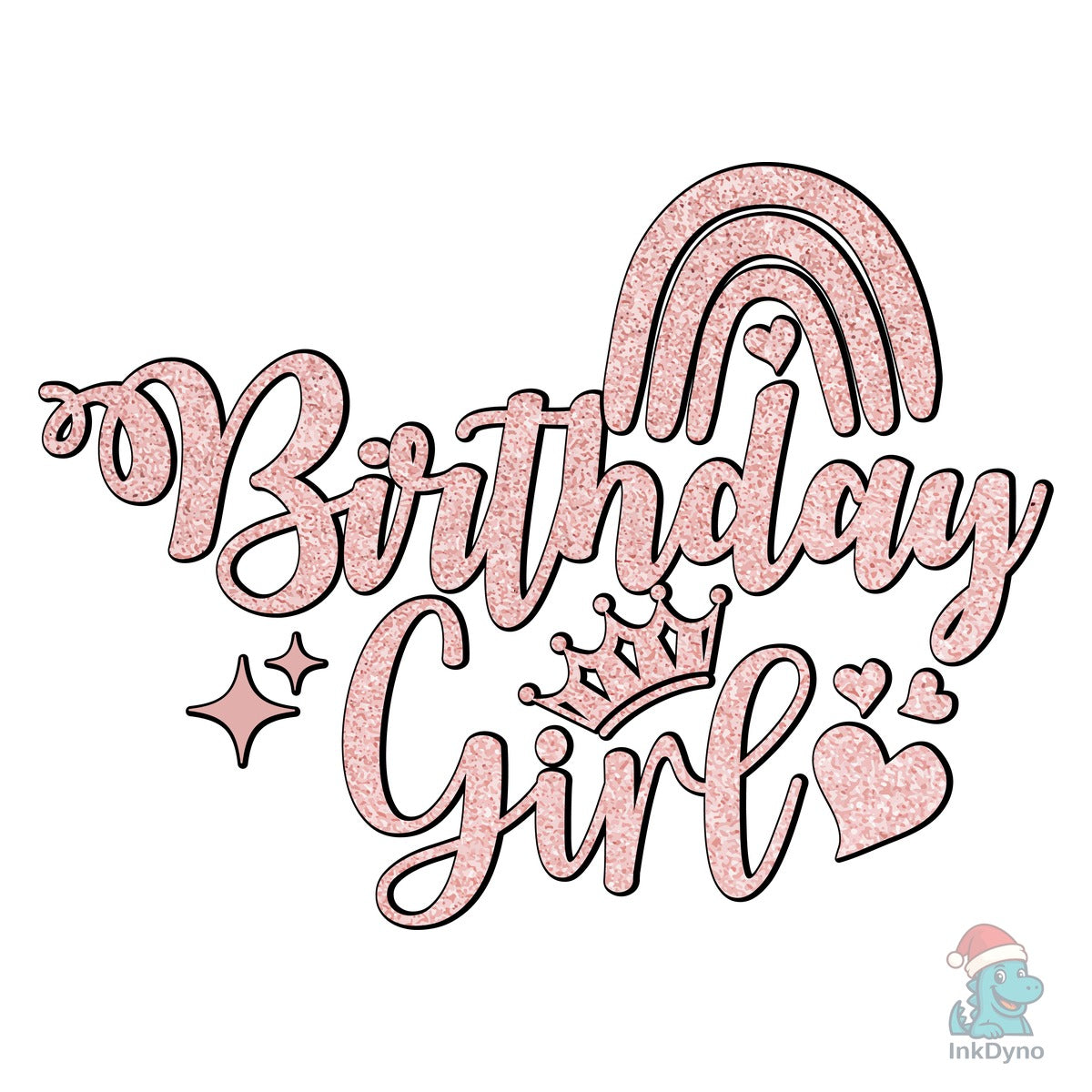 Birthday Girl Glitter Rainbow Crown