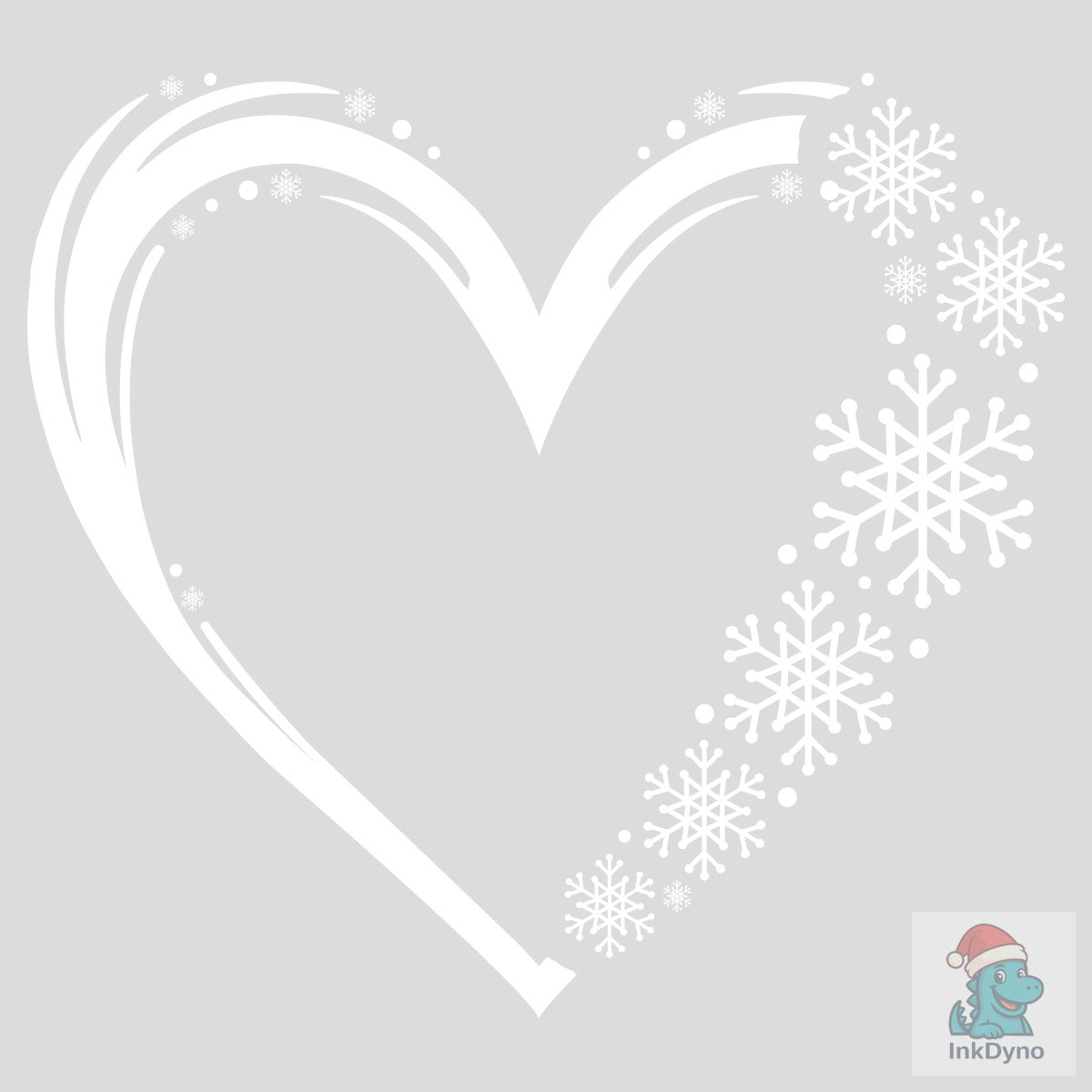 Snowflake Heart Christmas Love