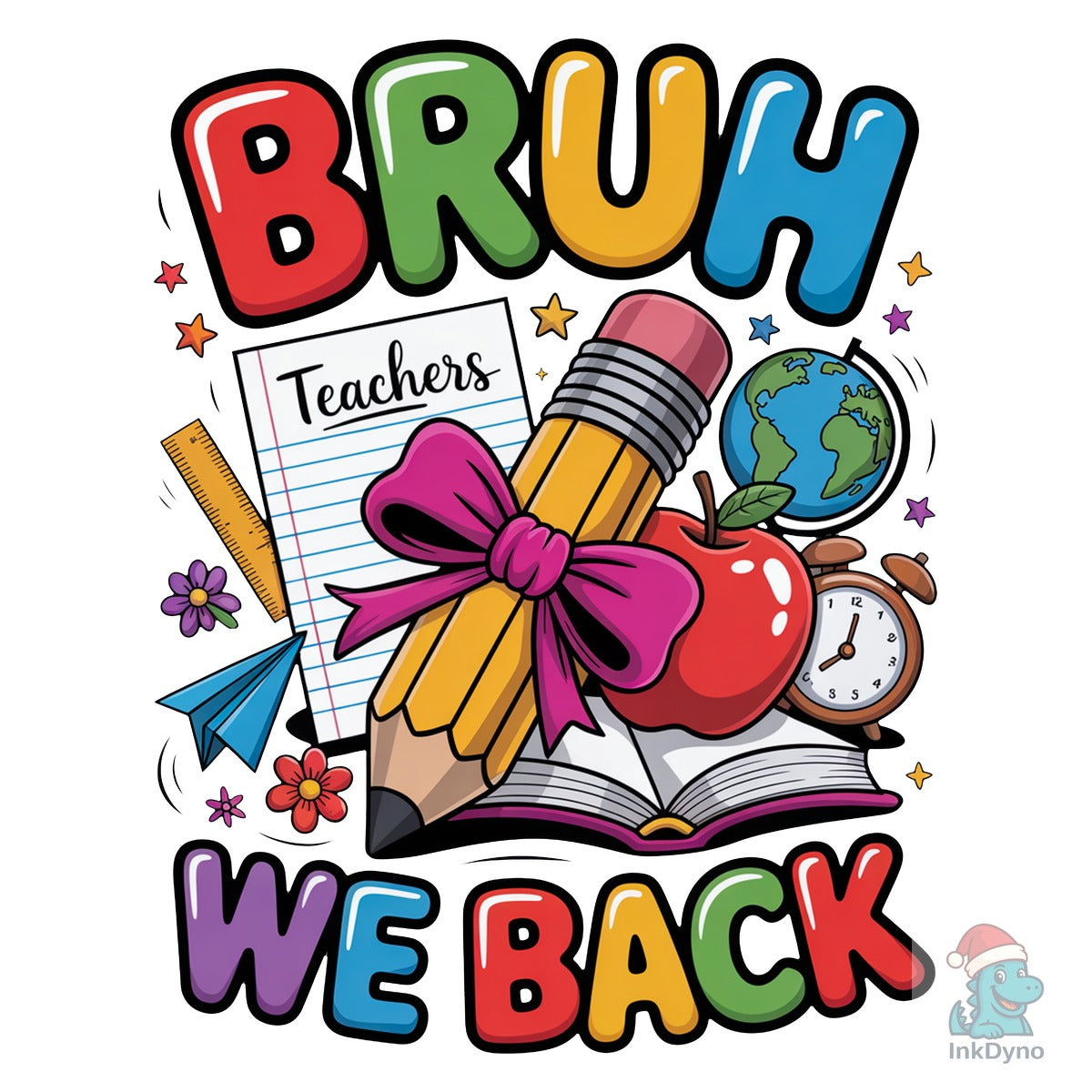 Bruh We Back Teacher Art