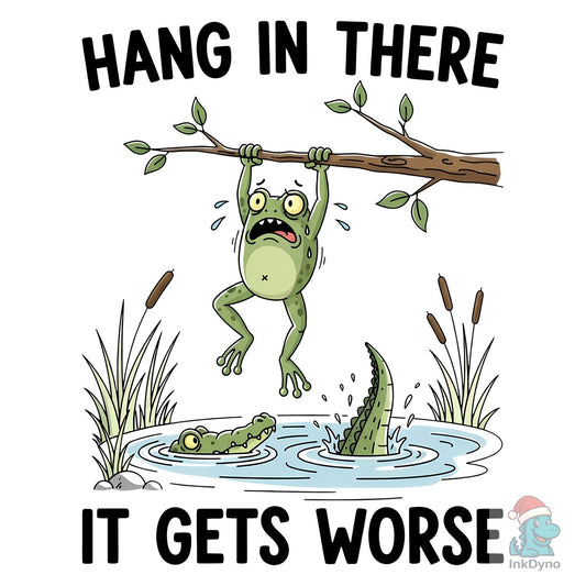 Funny Frog Hang in There Meme - DTF Transfer