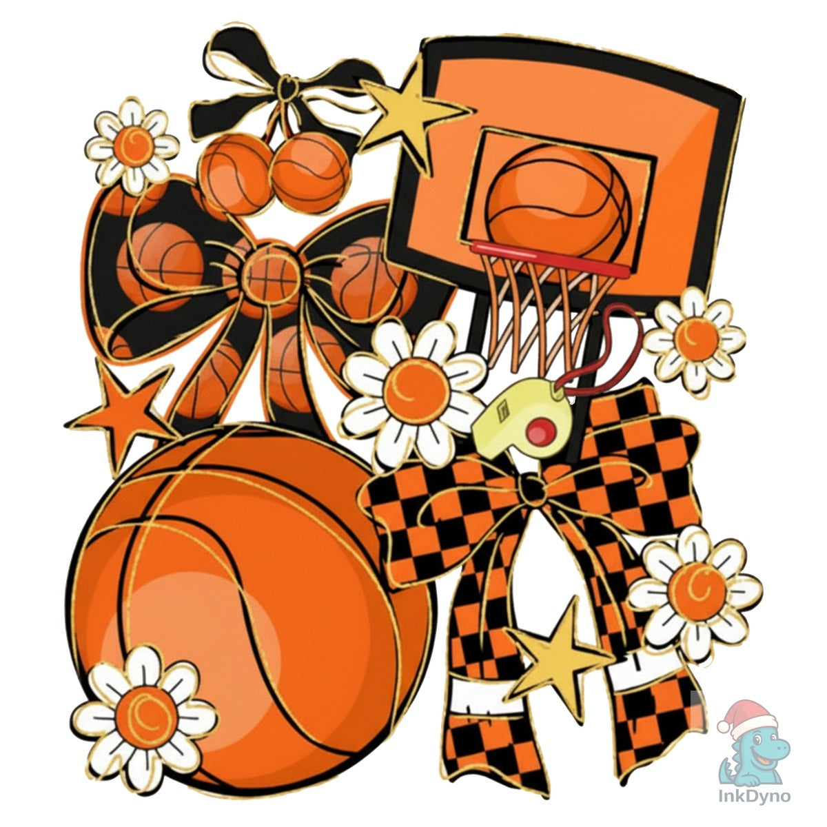 Game Day Basketball Preppy Design