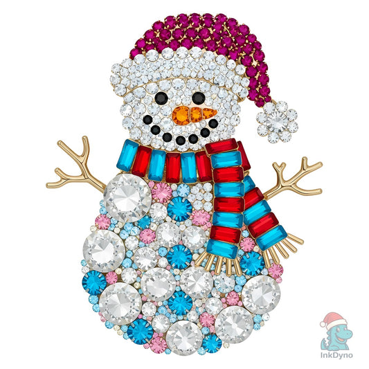 Rhinestone Snowman Christmas - DTF Transfer