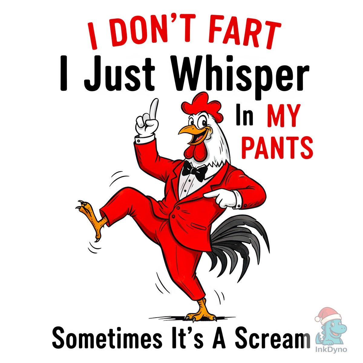 Sarcastic Chicken Retro Fart Humor