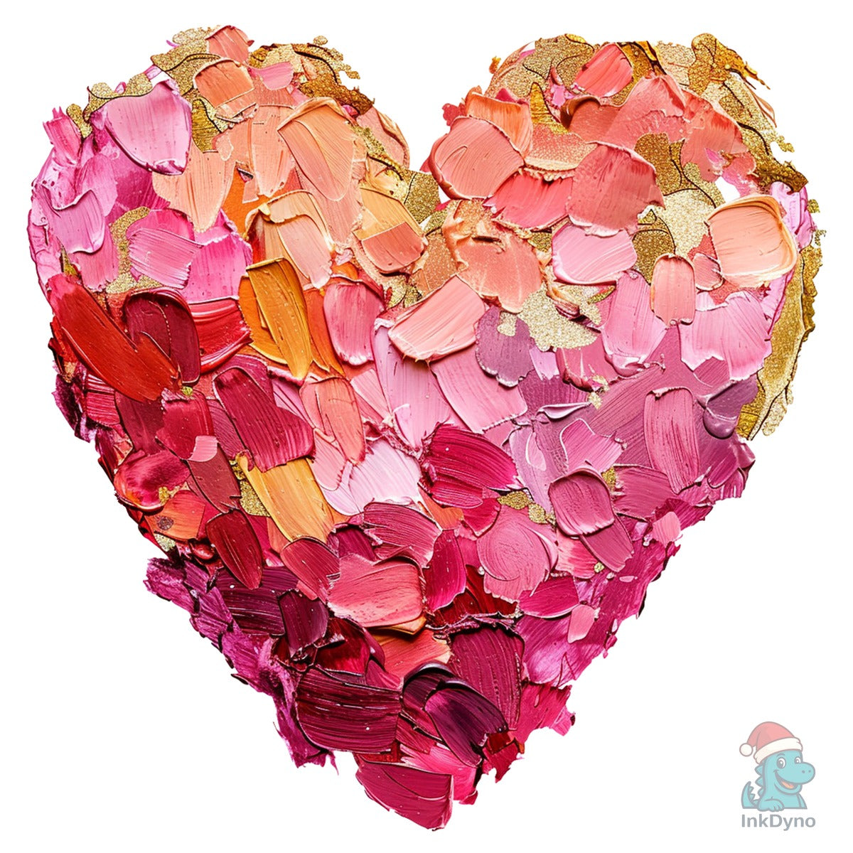 Valentine Day Heart Brushstroke