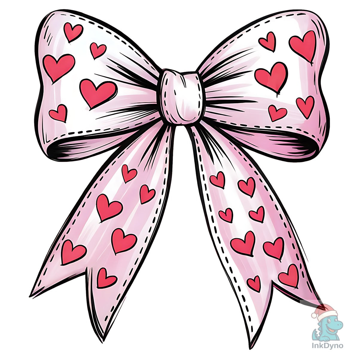 Valentine's Day Coquette Bow Heart