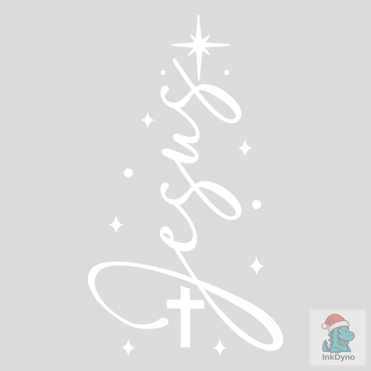 Christian Christmas Jesus Tree - DTF Transfer