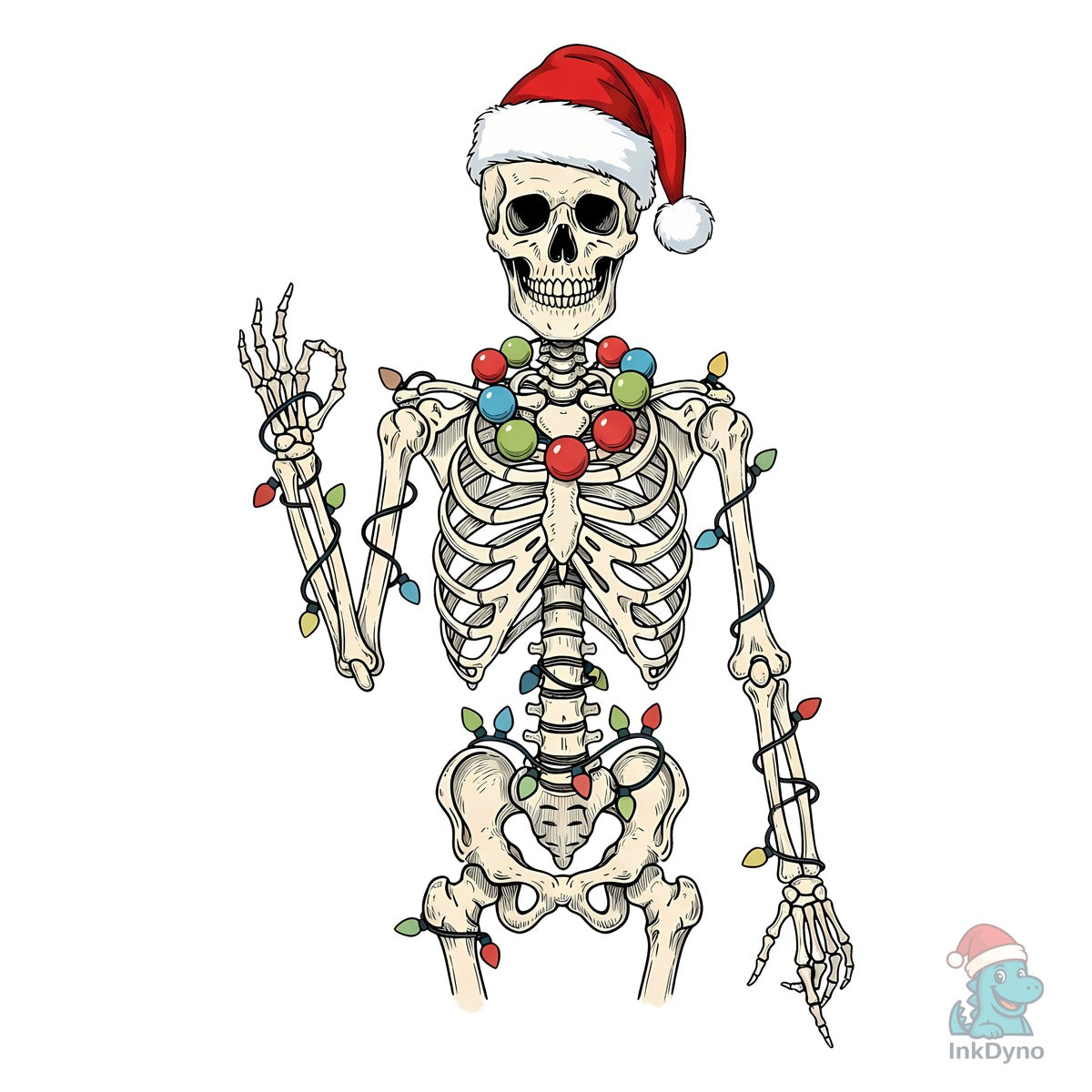 Funny Six Seven Meme Christmas Skeleton