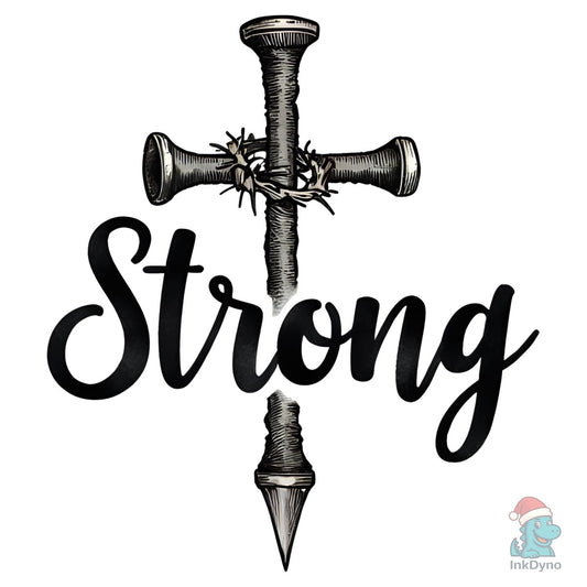 Jesus Be Strong Cross Christian - DTF Transfer