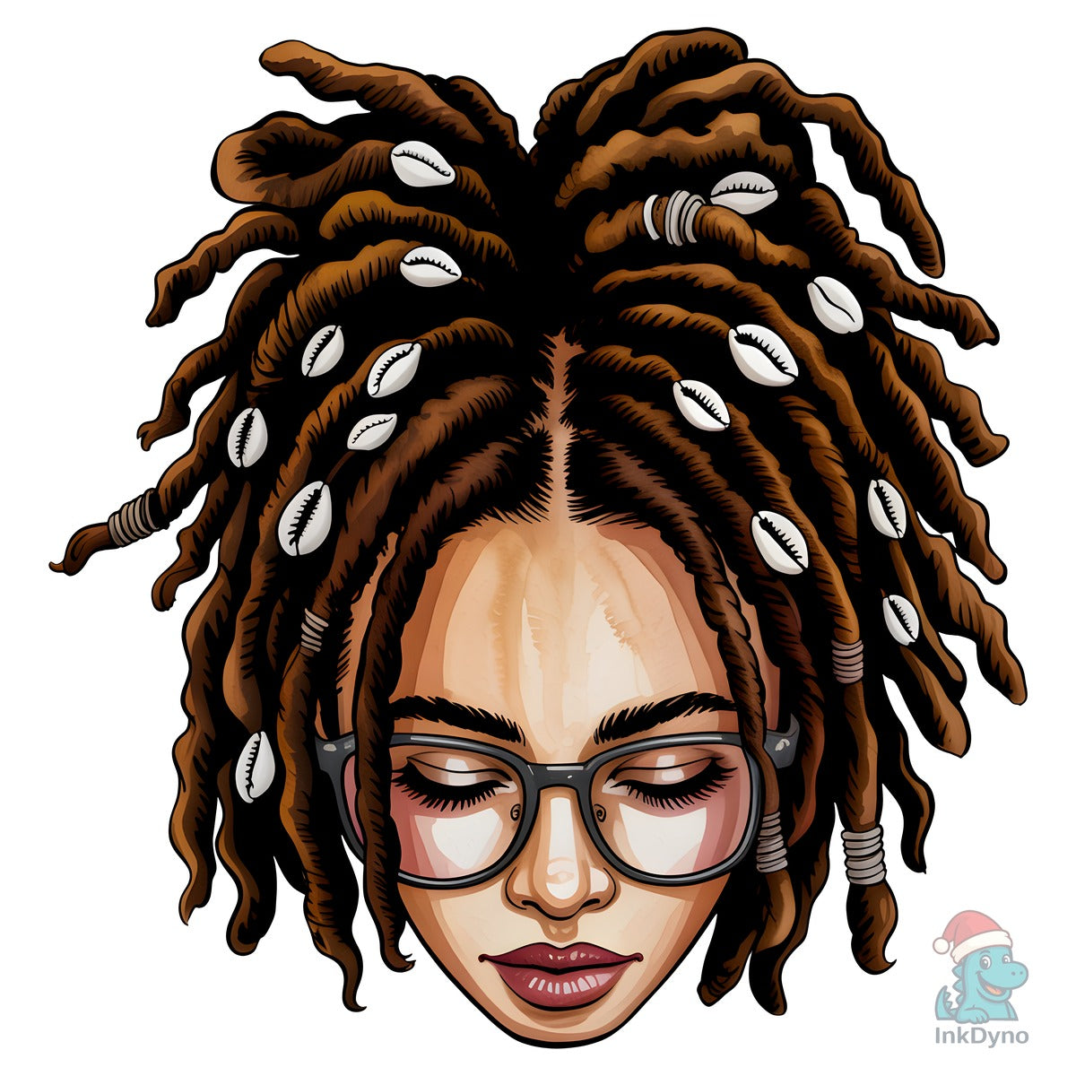 Afro Locs Messy Bun Sublimation