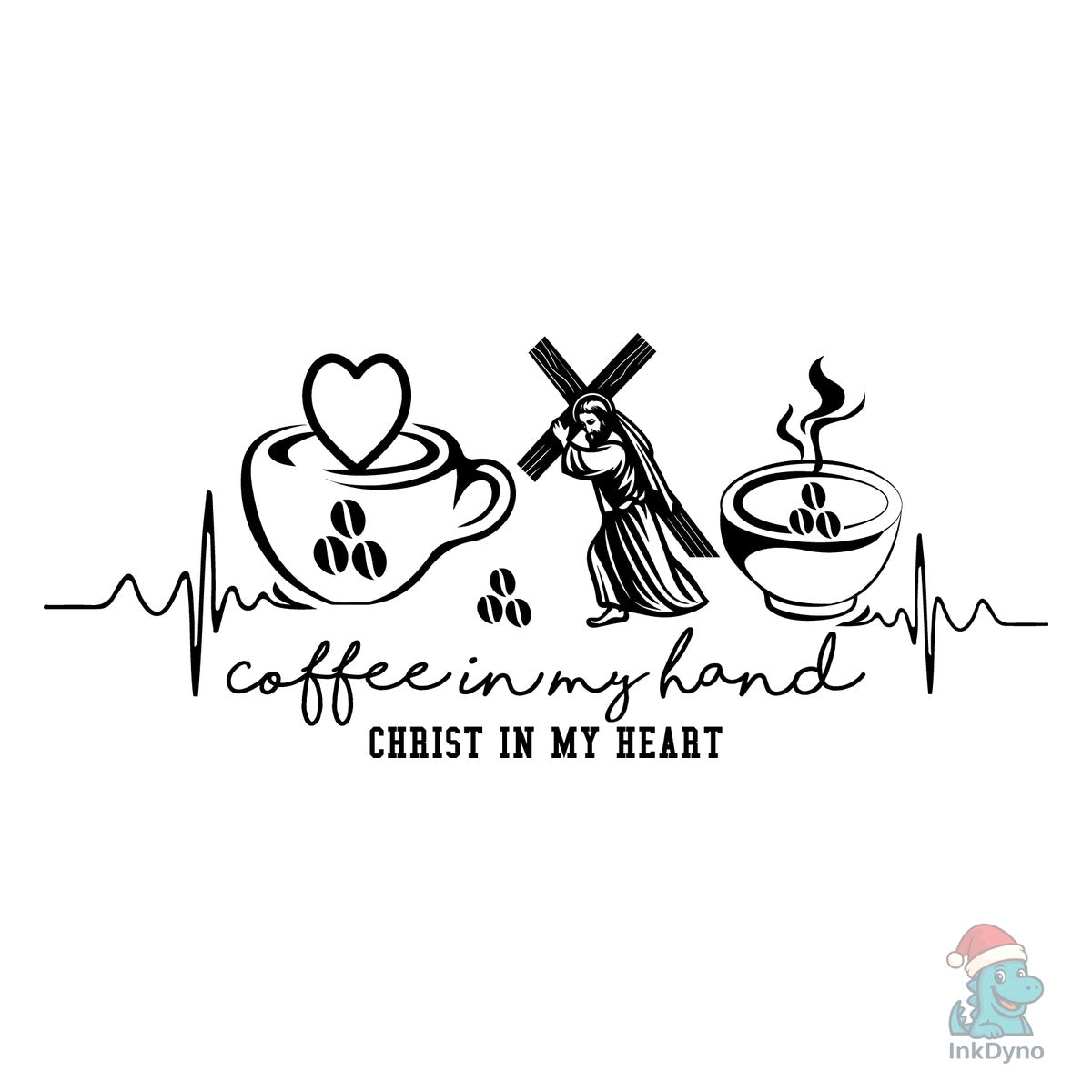 Christian Coffee Line Art