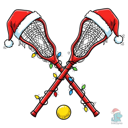 Christmas Lacrosse Sticks Sublimation - DTF Transfer