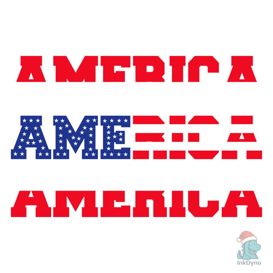 America Patriotic Design - DTF Transfer