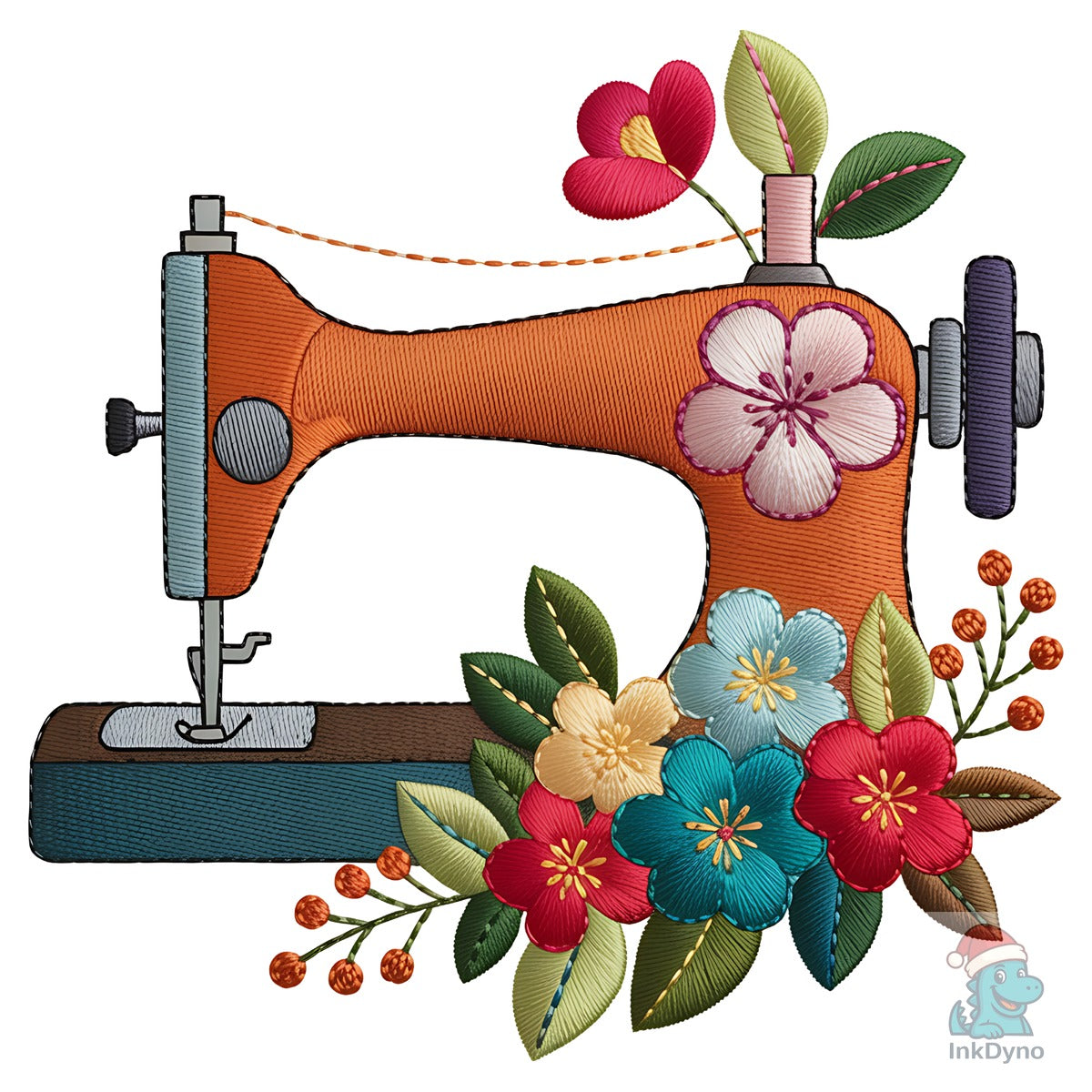 Floral Sewing Machine Embroidery